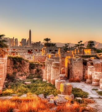 Sunset over Temple of Karnak, Luxor