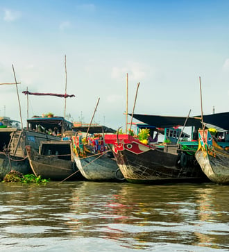 Cai Be floating market, Vietnam