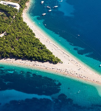 Zlatni Rat beach on Brac island, Croatia
