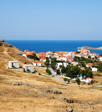 Village on Limnos island, Greece