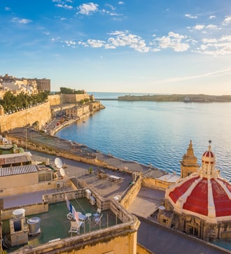 Sunrise over Valletta, Malta