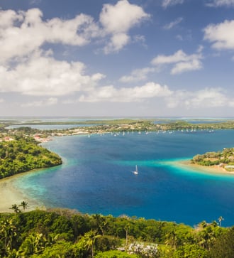Aerial view of Tonga