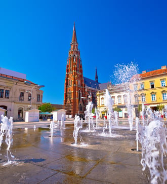 Main square in Osijek, Croatia