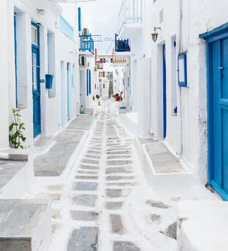 Street in Mykonos, Greece