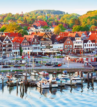 Old town pier in Travemunde, Germany