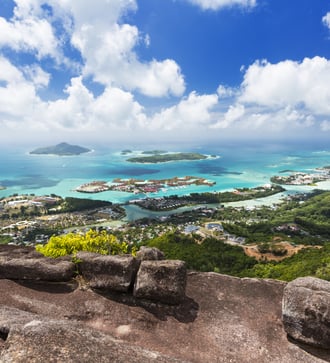 View of Victoria, Mahé, Seychelles