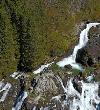 Waterfall in Rosendal, Norway