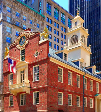 Old State House building in Boston, USA