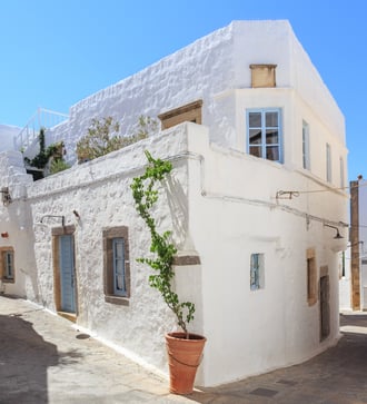 Chora on the island of Patmos, Greece