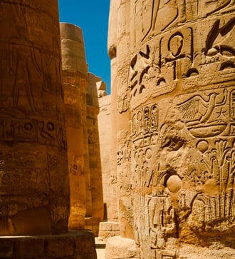 Hieroglyphics in Luxor, Egypt