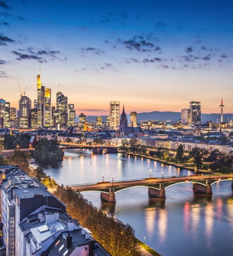 Frankfurt skyline at night