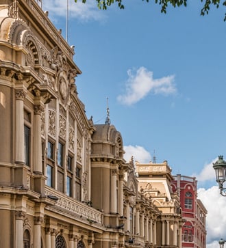 Colonial buildings in San José, Costa Rica