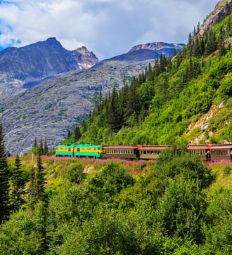 White Pass and Yukon Route railway near Skagway, Alaska