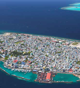 Aerial view of Malé, Maldives