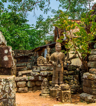 Nokor Bachey pagoda, Kampong Cham, Cambodia