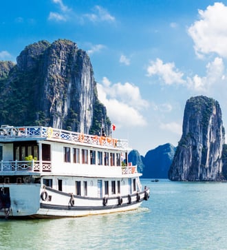 Junk boat in Ha Long Bay, Vietnam