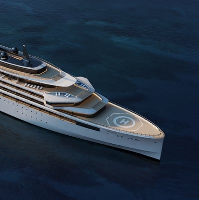 Rendering of Aman at Sea's yacht Amangati