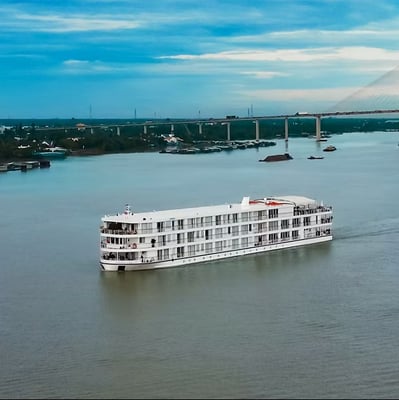 Viking Saigon sailing the Mekong River