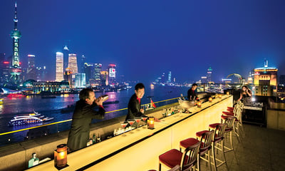 Rooftop bar at The Peninsula Shanghai
