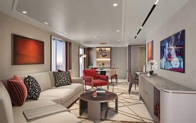 Rendering of the Vista Suite on board Oceania Sonata, the new ship from Oceania Cruises