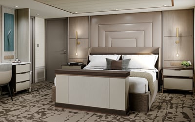 Grand Suite rendering on board Seven Seas Prestige