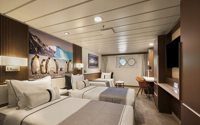 Aurora Stateroom Triple on board AE Expeditions' ship Douglas Mawson