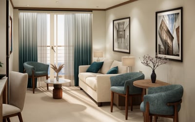 Sapphire Suite onboard Crystal Cruises’ Crystal Grace