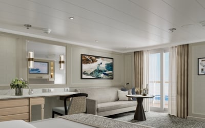 Concierge Suite rendering on board Seven Seas Prestige