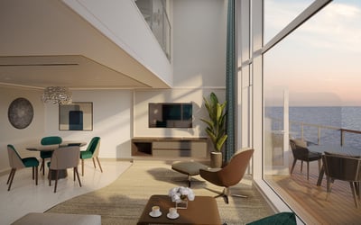 Grand Loft Suite rendering on Regent's Seven Seas Prestige