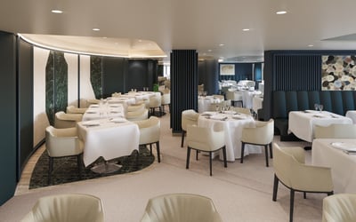 Rendering of Fil Rouge restaurant on board Explora III