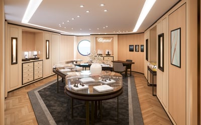 Rendering of Chopard boutique on board Explora III