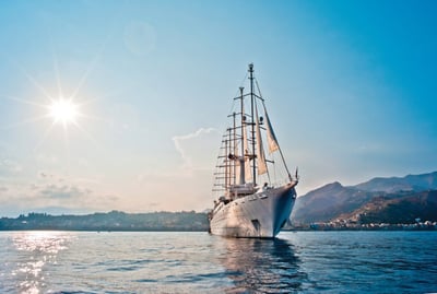 Windstar Cruises’ Wind Surf at sea