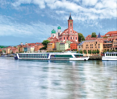 AmaDolce river cruise ship in Passau