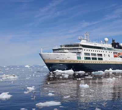 HX Hurtigruten Expeditions' ship MS Fram at sea