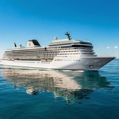Exterior of Crystal Cruises’ Crystal Grace