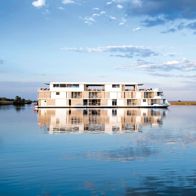 Zambezi Queen river cruise ship on the Chobe River