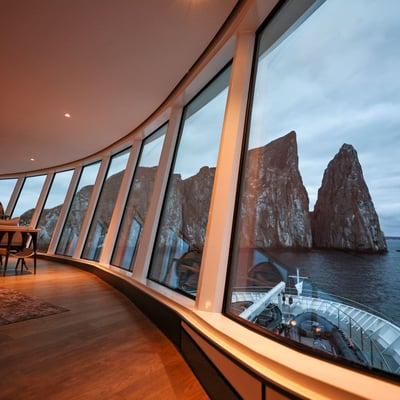 Silversea - Silver Origin Obseration Lounge - Kicker Rock, Galapagos