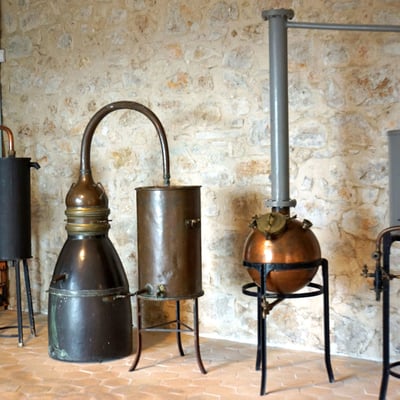 Old stills at Grasse Perfume Centre, France