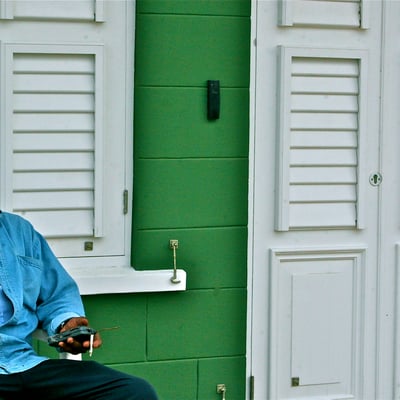 Local man relaxing in Aruba