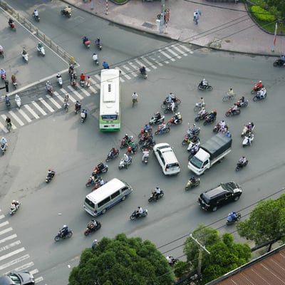 Motorcycle traffic in Ho Chi Minh City