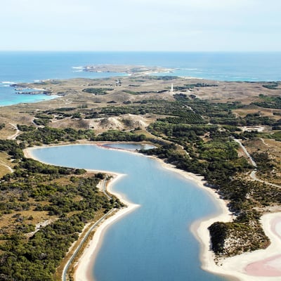 Aerial view of Rottnest Island