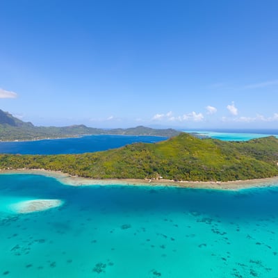 View of Bora Bora from above