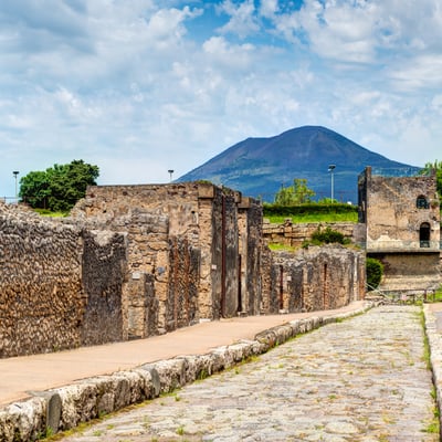 View of Vesuvius from Pompeii