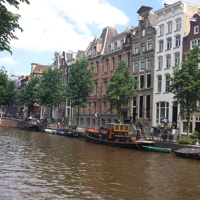 Canalside buildings in Amsterdam