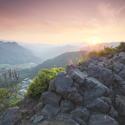 View from Hakkenzan mountain near Sapporo