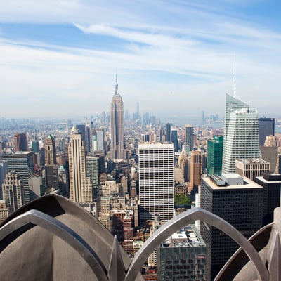 View of Manhattan skyline from Top of the Rock, New York