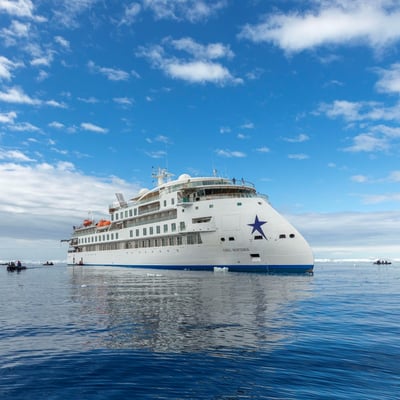 Greg Mortimer expedition ship at sea