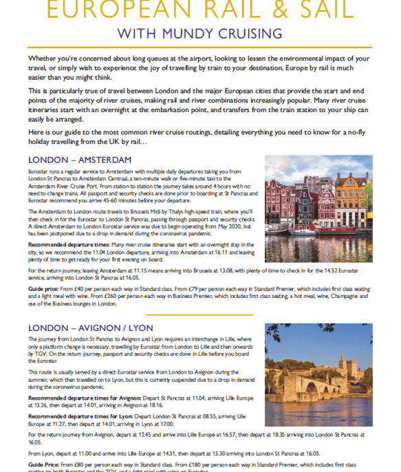 European rail and sail river cruise guide