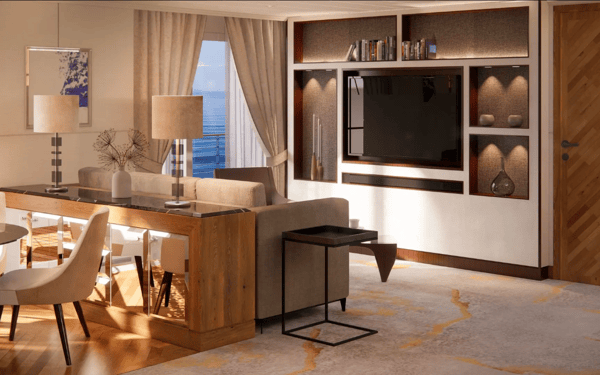 Junior Crystal Penthouse Suite on board Crystal Symphony