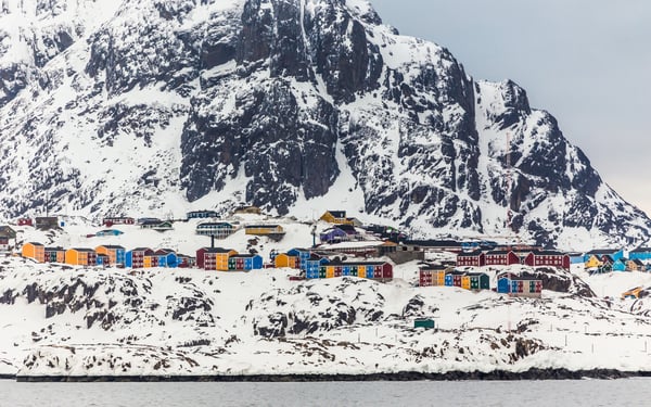 Colourful houses in Maniitsoq, Greenland